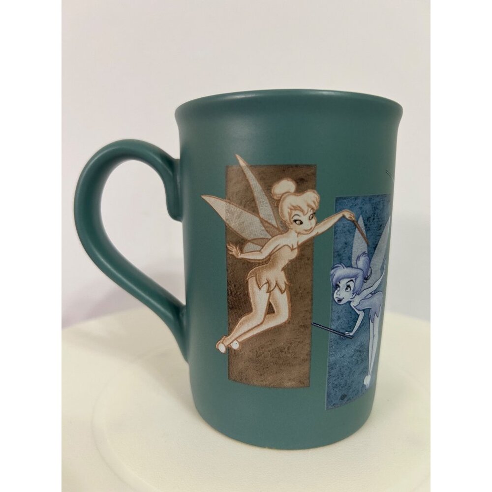 Disneyland Tinker Bell Coffee Cup Mug Teal Fairy Pixie Fantasy Magic Peter Pan - Picture 3 of 8